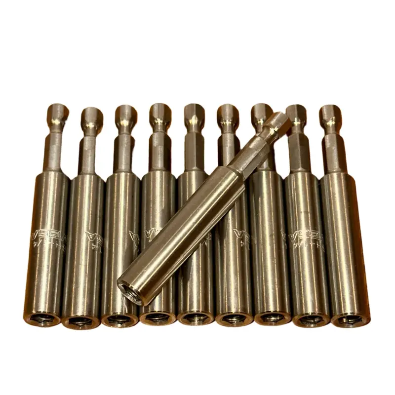 10-Pack Stainless Steel 3" Magnetic Bit Holder With C-Ring 1