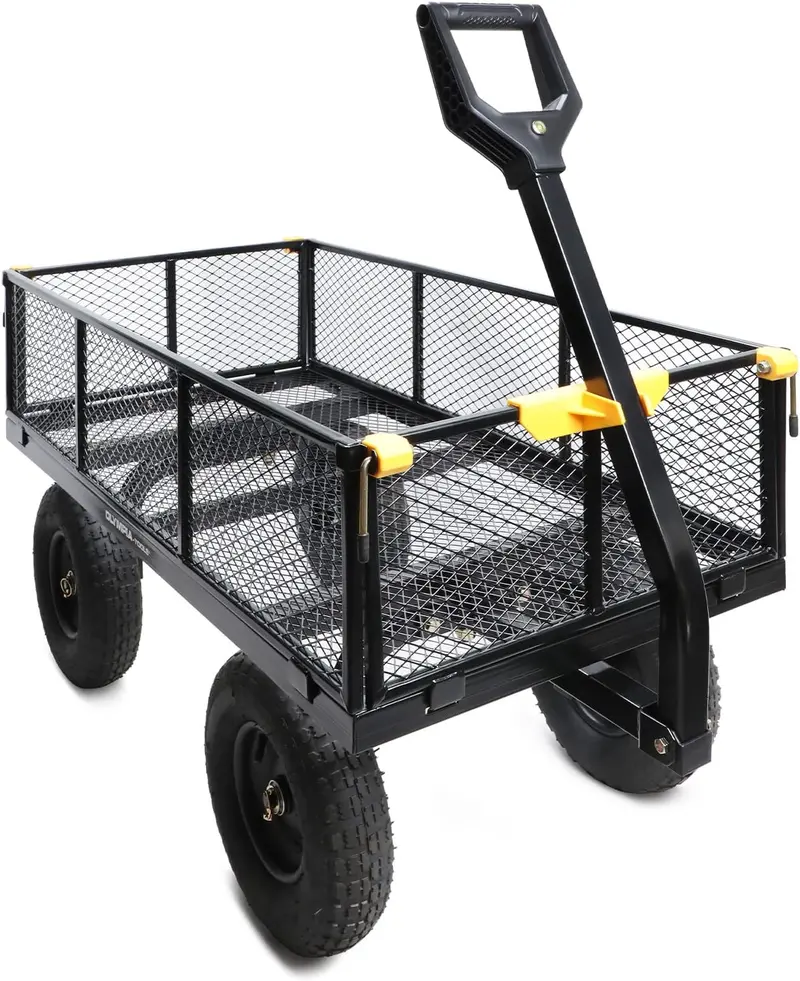 1000-Lb Steel Garden Utility Cart – All-Terrain Heavy Load Hauler 1