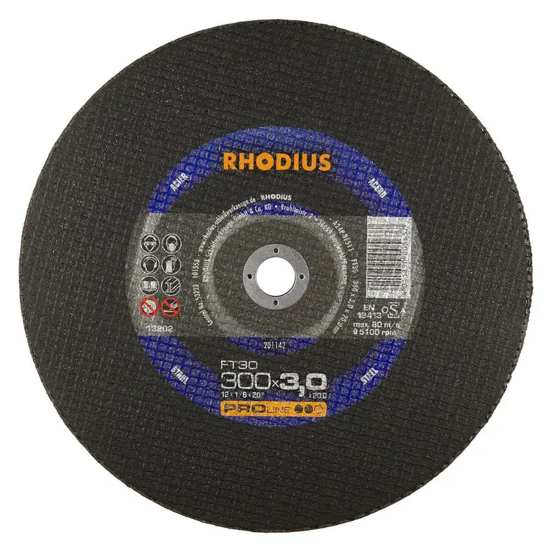 12" Abrasive Flat Cutting Disc For Metal – 300 × 3 × 20Mm 1