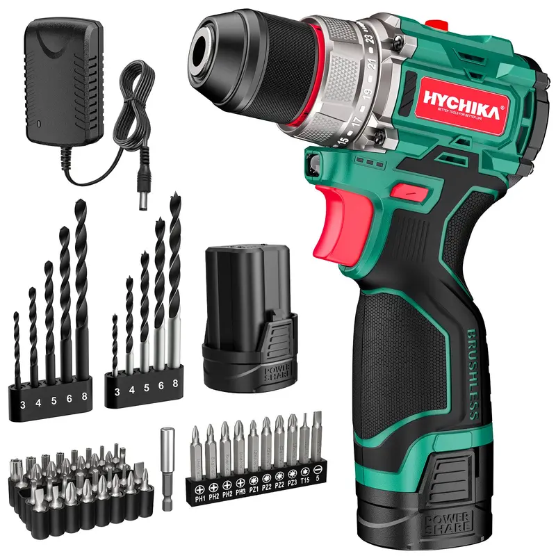 16.8V Brushless Drill/Screwdriver – 45 N·M, 2-Speed, 23+1 Torque Settings, Led Light & 1500Mah Battery 1