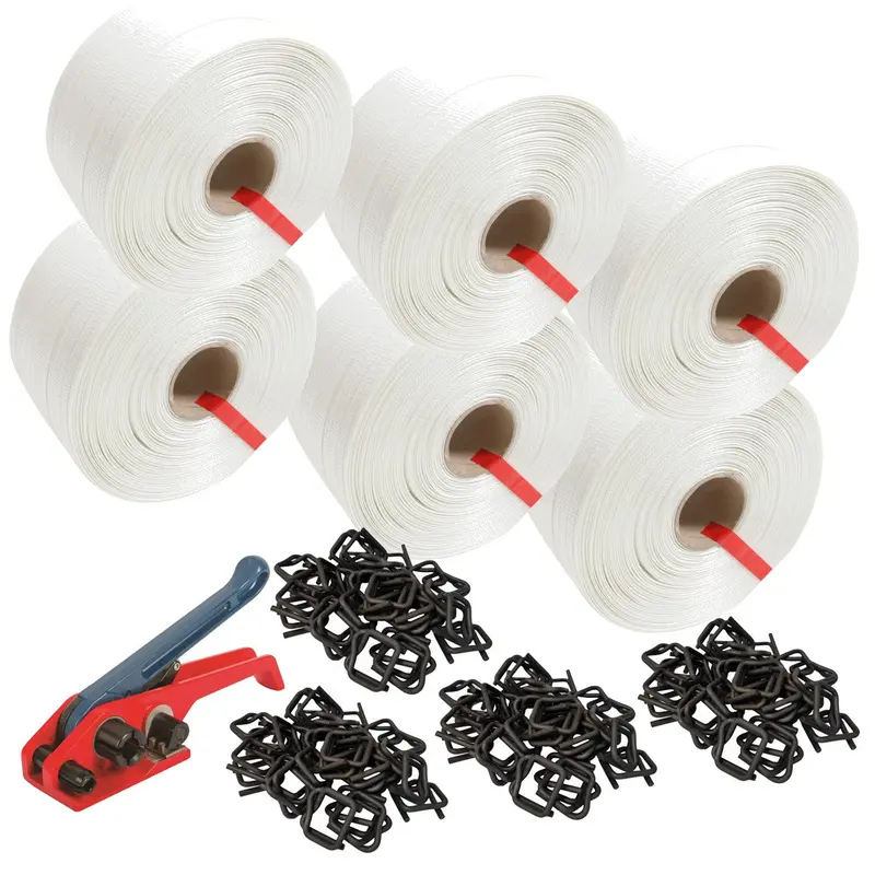 16Mm Woven Polyester Strapping Bundle – 6-Roll Pack 1