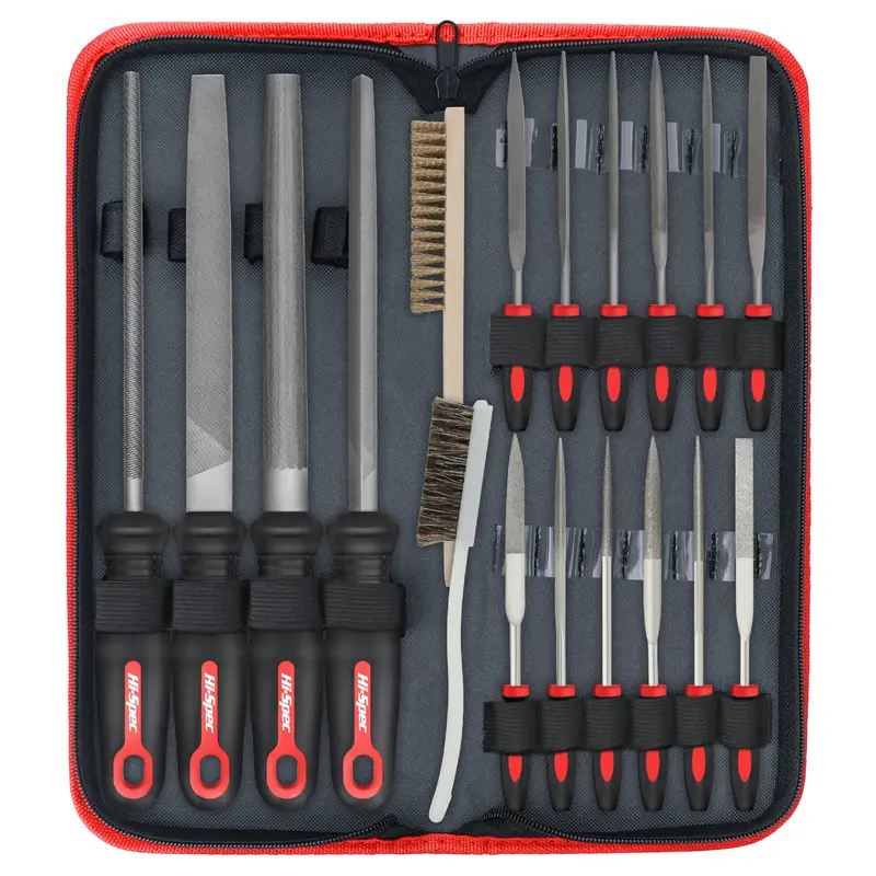 18-Piece Steel & Diamond-Grit Needle File Set For Wood, Crafts & Diy – Includes Cleaning Brushes 1