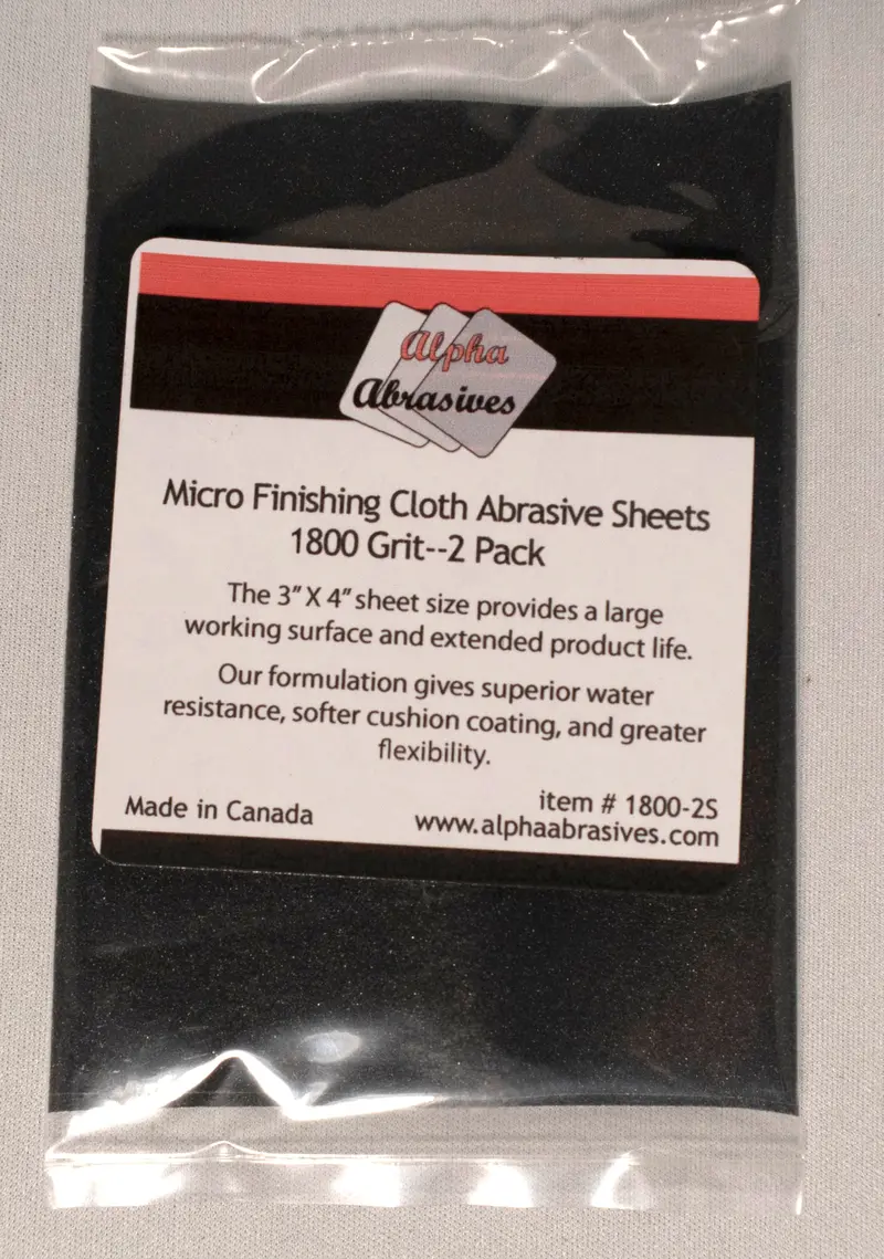 1800 Grit Micro Abrasive Finishing Cloth Sheets 1