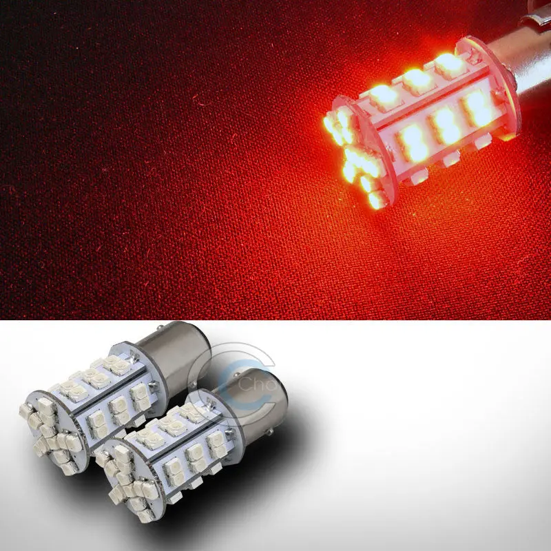 2-Pack Red 1157/Bay15D Led Side Marker Bulbs – 42-Smd, Compatible With 1016/1034 Socket 1