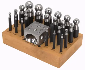 24-Piece Dapping Block And Punch Kit For Jewelry Making 1