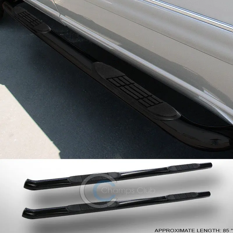 3-Inch Black Nerf Bars For 2002–2009 Gmc Envoy Xl/Chevrolet Trailblazer Extended Cab 1