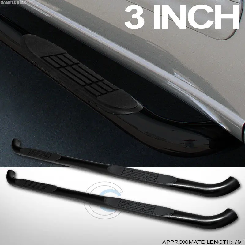3-Inch Black Steel Nerf Bars And Running Boards For 2007–2016 Toyota Tundra Double And Crew Cab 1