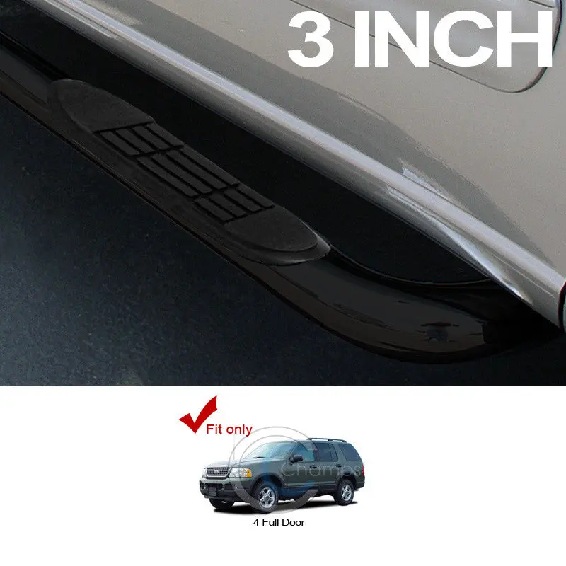 3-Inch Black Steel Nerf Bars For 2002–2005 Ford Explorer (4-Door) 1