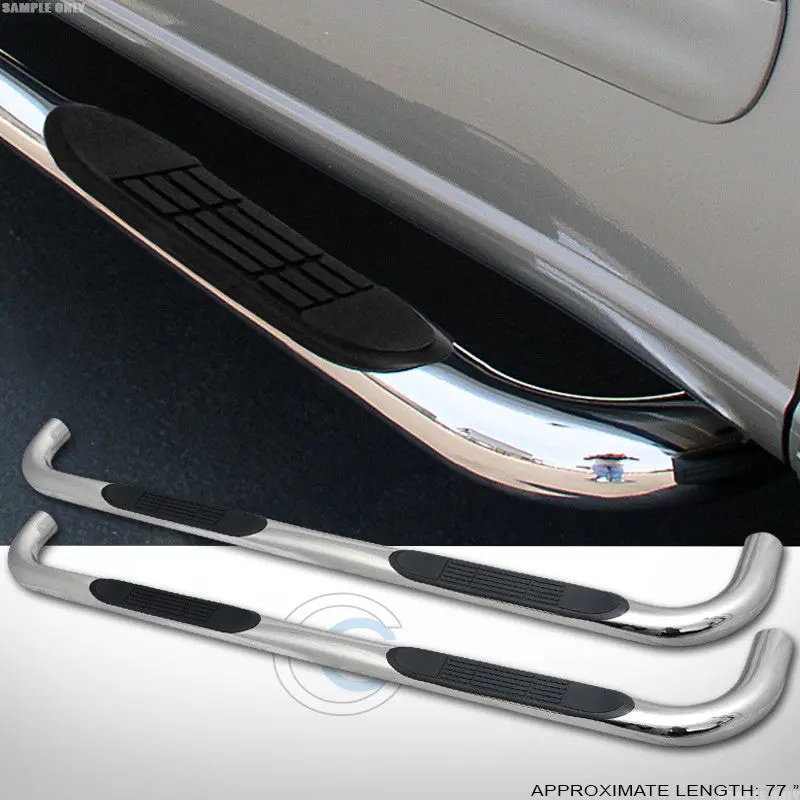 3-Inch Chrome Nerf Bars And Running Boards For 1995–1999 Chevrolet Tahoe And Gmc Yukon 1
