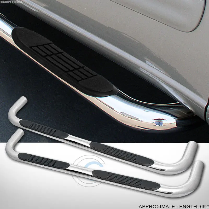 3-Inch Chrome Nerf Bars And Running Boards For 1999/2000+ Toyota Tundra Access Cab And 2001+ Sequoia 1