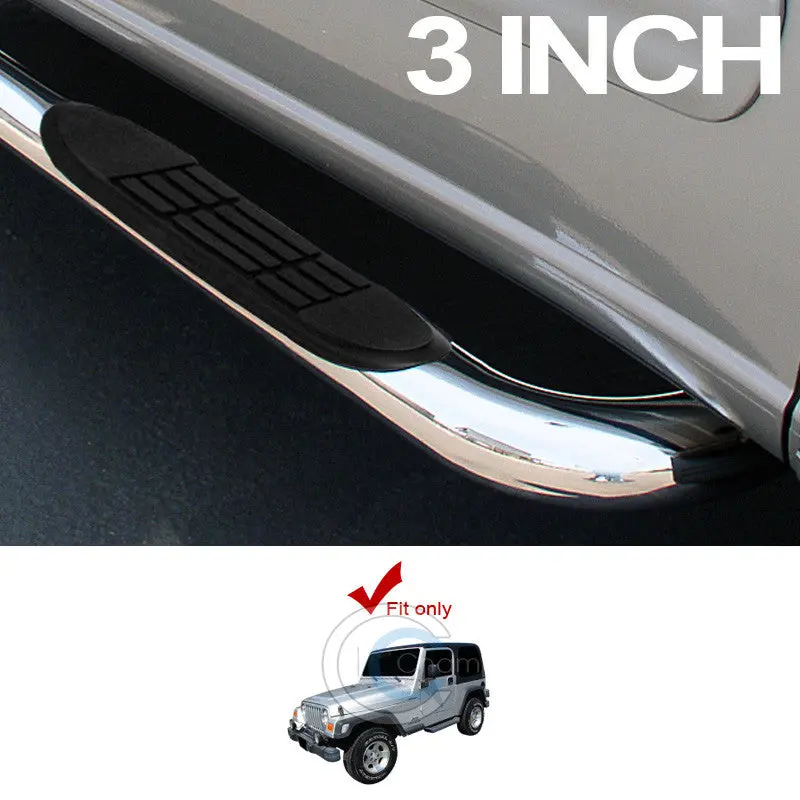 3-Inch Chrome Nerf Bars For 1987–2006 Jeep Wrangler Yj & Tj 1