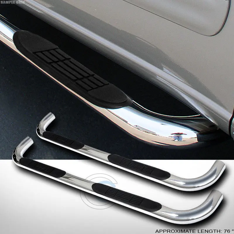 3-Inch Chrome Nerf Bars For 2005–2012 Dodge Dakota Quad Cab 1