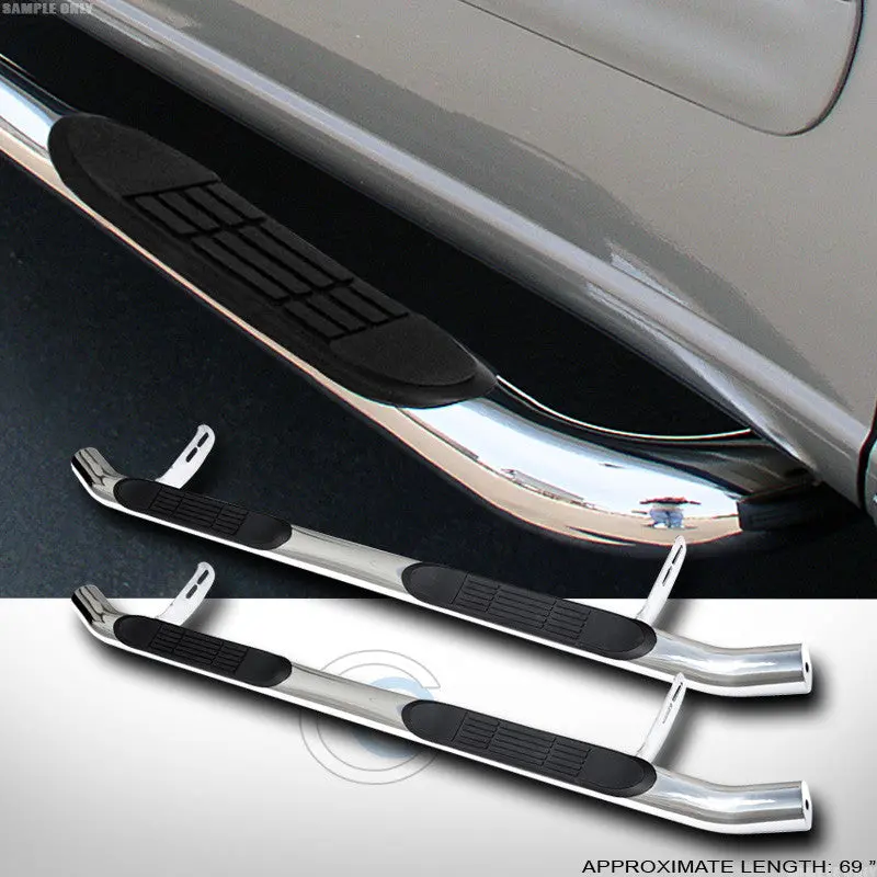 3-Inch Chrome Stainless Steel Nerf Bars For 2001+ Toyota Highlander And 2004+ Lexus Rx330 1