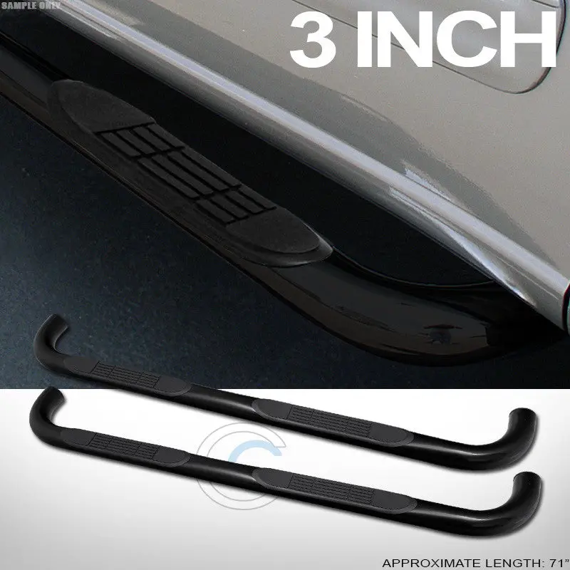 3-Inch Heavy-Duty Black Steel Nerf Bars And Running Boards For 2005/2006–2010 Hummer H3 1