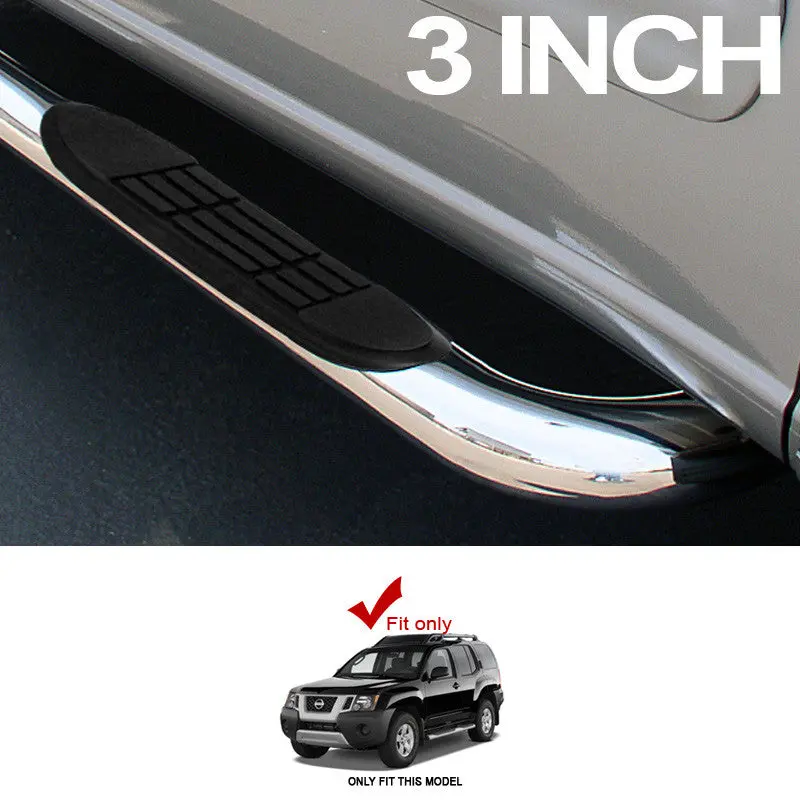 3-Inch Stainless Steel Chrome Side Step Nerf Bars And Running Boards For 2005–2015 Nissan Xterra 1