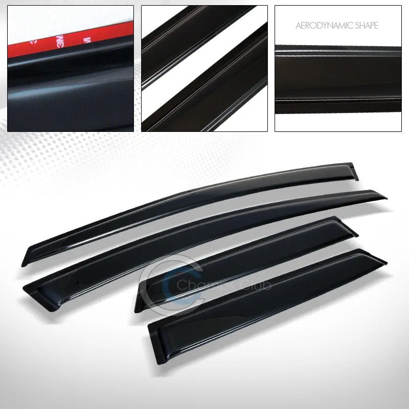 4-Piece Smoke Vent Shade Deflector Visors — 2007–2012 Mazda Cx-7 1