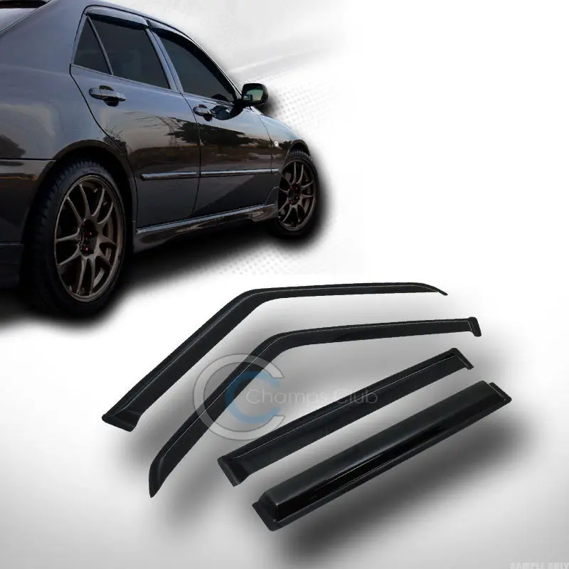4-Piece Smoke Window Visors For 1984–2001 Jeep Cherokee – Sun, Rain & Wind Deflectors 1