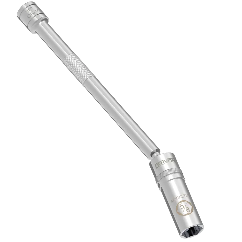 5/8″ Swivel Magnetic Spark Plug Socket – 10″ Thin-Wall Cr-V Steel Socket With Enhanced Magnetism 1