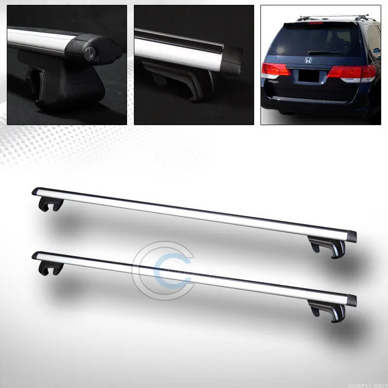 50″ Adjustable Silver Oval Roof Crossbars With Clamps – Cargo Carrier Kit C1 1