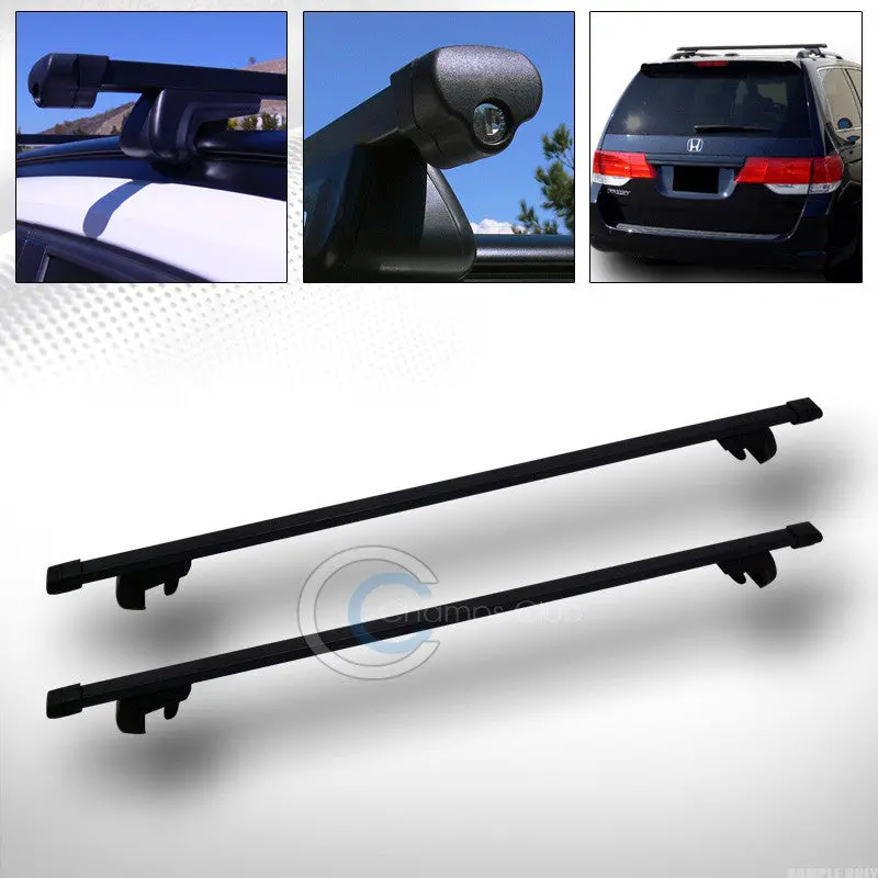 52″ Matte Black Square Roof Crossbar Rack With Clamps – Cargo Carrier Kit C1 1