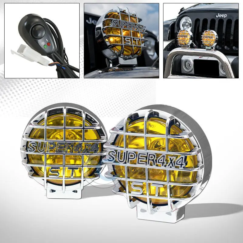 6-Inch Round Yellow Off-Road Fog Lights For 4X4 Bumper, Roof, Or Bull Bar Mounting 1