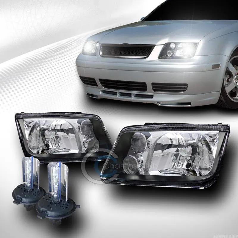6000K Hid Xenon Black Headlights With Integrated Fog And Signal Lamps – Vw Jetta/Bora Mk4 (1999–2005) 1