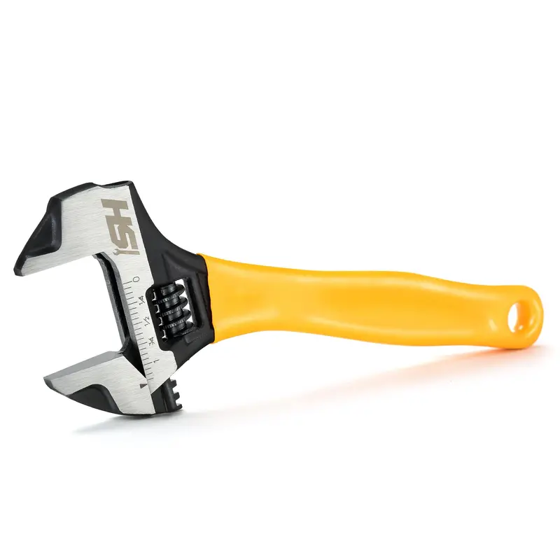 8" Wide-Mouth Adjustable Wrench – Hammerhead Construction 1