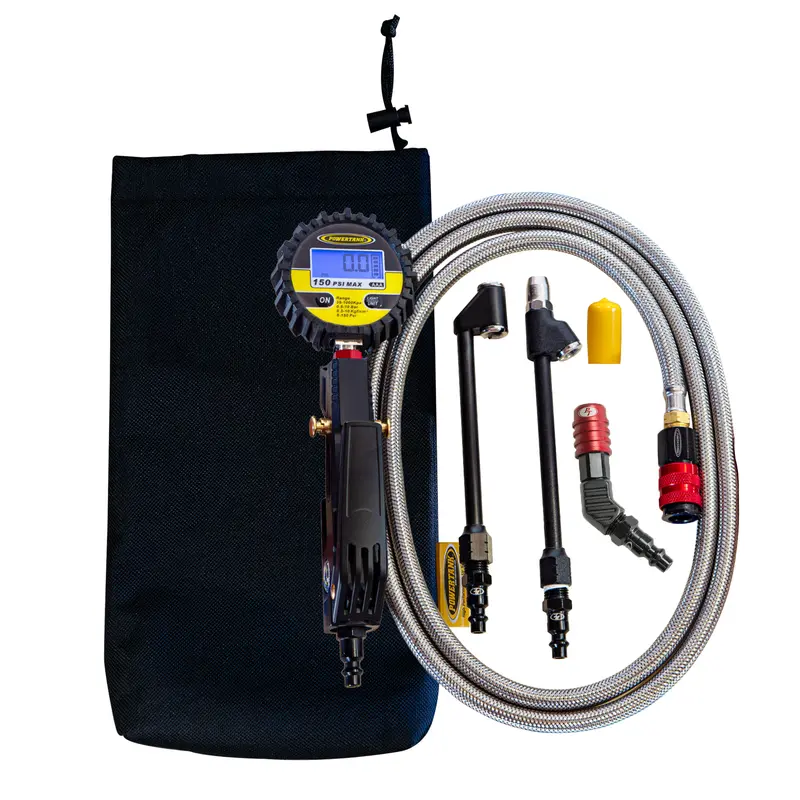 Big Kahuna Digital Ventoso Red Tire Inflator With Built-In Gauge, 6-Foot Hose, And Quick-Switch Chucks 1