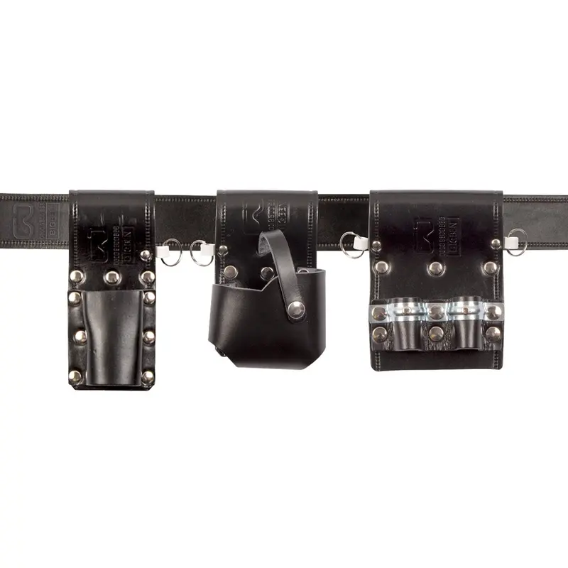 Bigben® Black Leather Belt Set With Tether Anchor Points 1