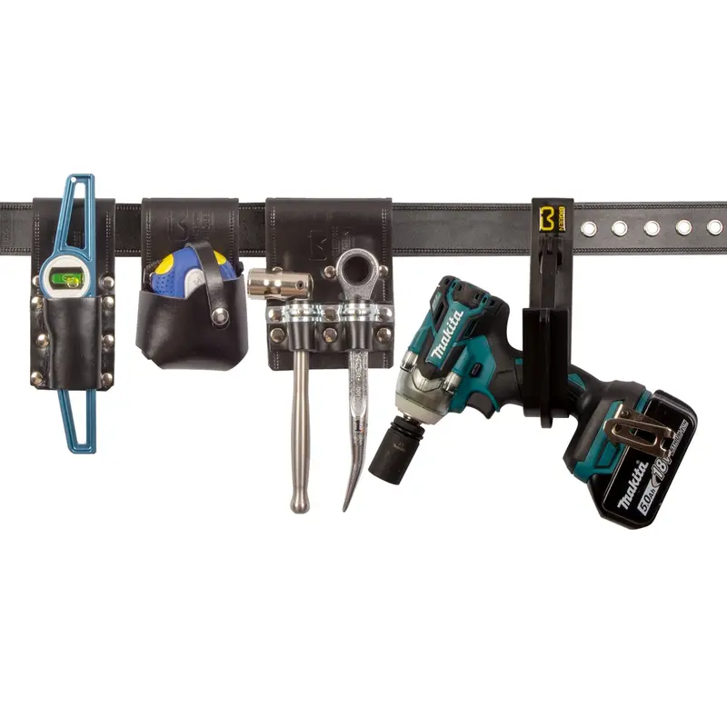 Bigben® Black Leather Tool Belt Kit With Integrated Makita Impact Wrench 1
