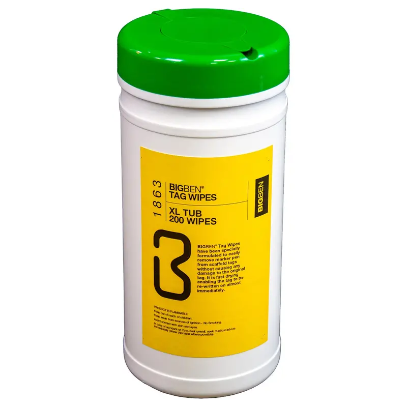 Bigben Tagwipe® Safe Marker Ink Remover – 200-Wipe Tub 1