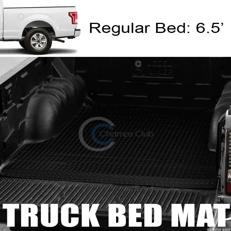 Black Diamond-Plate Truck Bed Liner Mat For 2015–2017 Ford F-150 (6.5-Foot / 78-Inch Bed) 1