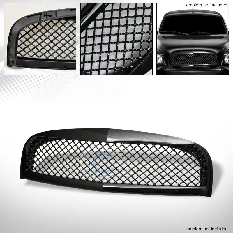 Black Luxury Mesh Hood And Front Bumper Grille Guard For 2006–2010 Chevrolet Hhr 1
