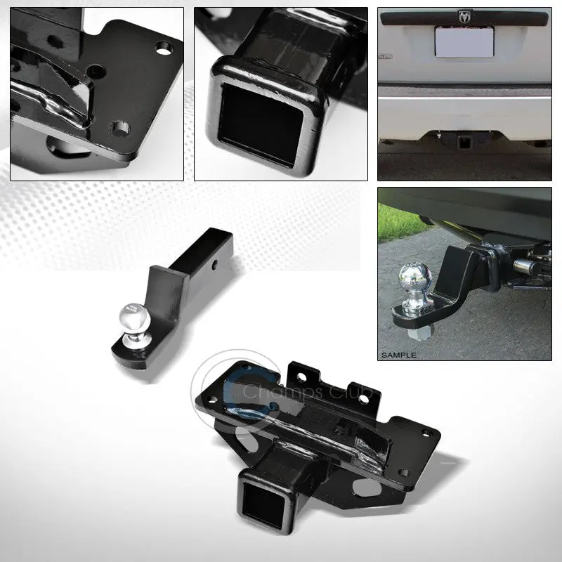 Class 3 Trailer Hitch With 2-Inch Ball Mount And Rear Bumper Tow Kit For 2004–2009 Dodge Durango & 2007 Chrysler Aspen 1
