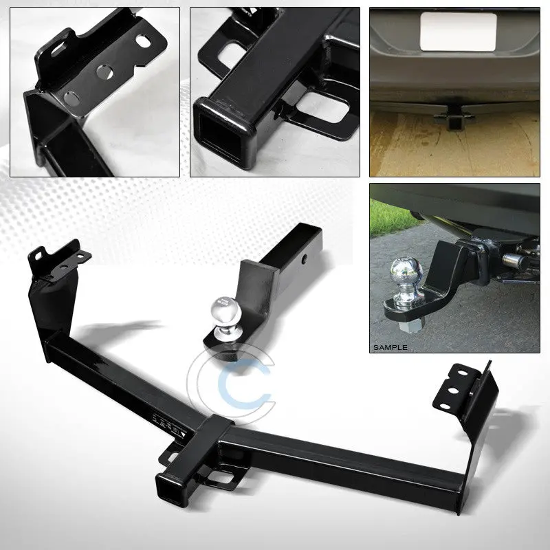 Class 3 Trailer Hitch With 2-Inch Ball Mount And Rear Bumper Tow Package For 2014–2016 & 2017 Jeep Cherokee 1