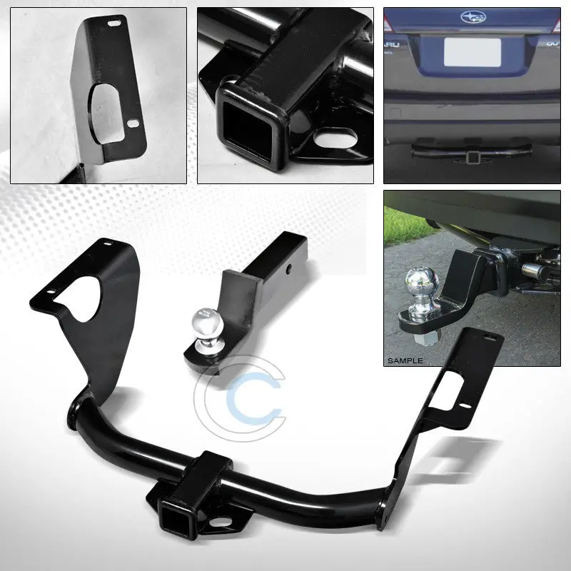 Class 3 Trailer Hitch With 2-Inch Ball Mount And Rear Bumper Tow Setup For 2015–2017 Subaru Legacy & 2010–2013 Outback 1