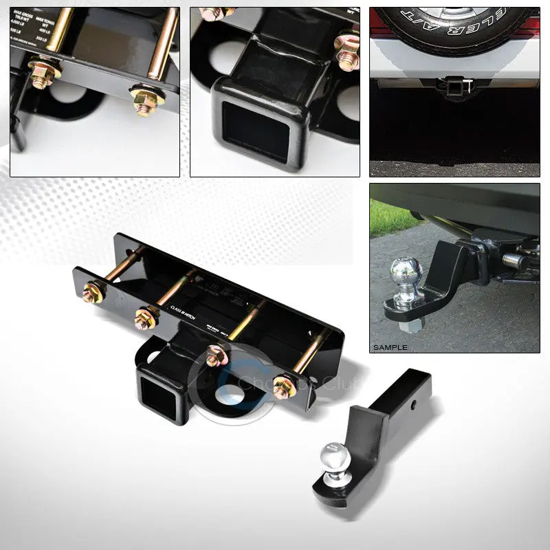 Class 3 Trailer Hitch With 2-Inch Ball Mount And Rear Bumper Tow System For 2007–2017 Jeep Wrangler Jk 1