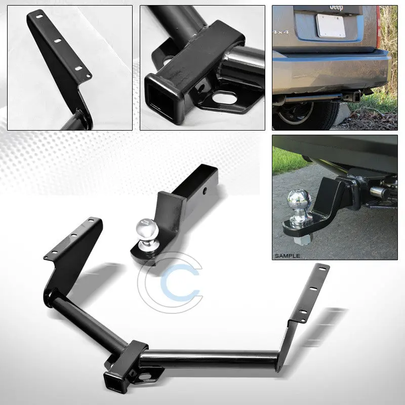 Class Iii Trailer Hitch With 2-Inch Loaded Ball Bumper Tow Kit For 2008–2012 Jeep Liberty (Kk) 1
