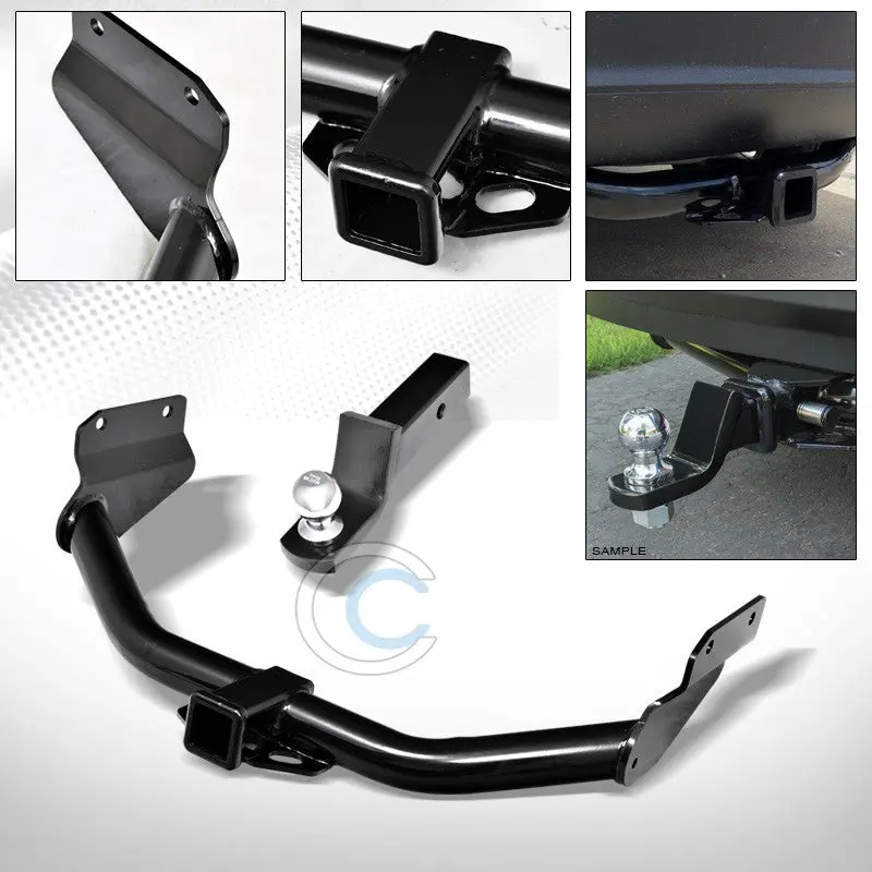 Class Iii Trailer Hitch With 2-Inch Loaded Ball Bumper Tow Kit For 2011+ Dodge Durango & Jeep Grand Cherokee 1