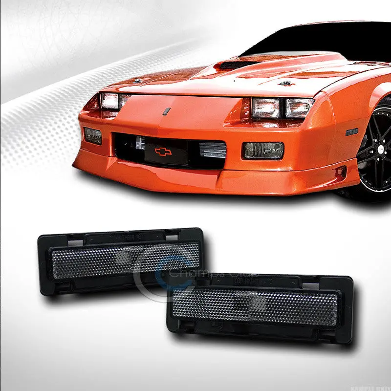 Depo Smoke-Clear Bumper Side Marker Reflector Lights For 1985–1992 Chevrolet Camaro & Firebird 1