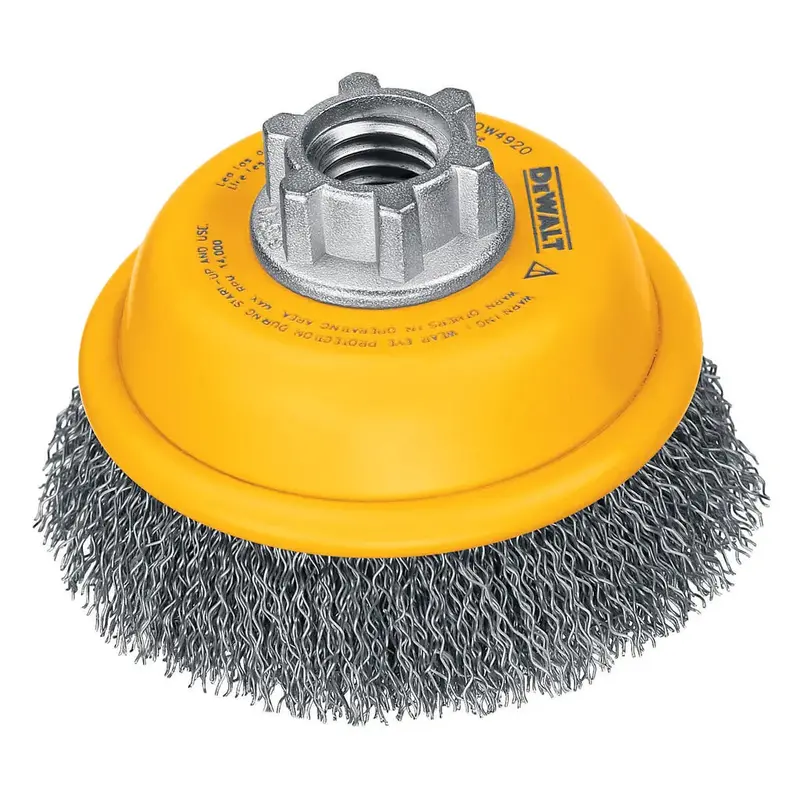 Dewalt 3-Inch Crimped Wire Cup Brush — 5/8"-11 Arbor 1