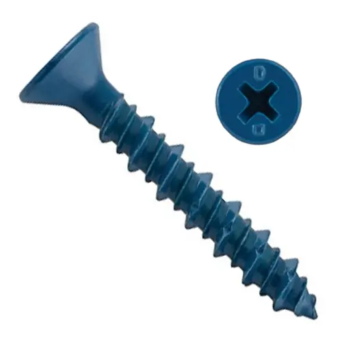 Dewalt Ultracon+ 3/16-Inch X 3-1/4-Inch Phillips Flat-Head Concrete Screws – #2 Drive, Blue 1