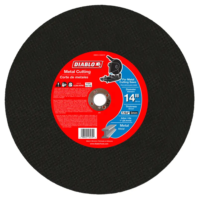 Diablo 14" Chop Saw Blade For Metal Cutting 1
