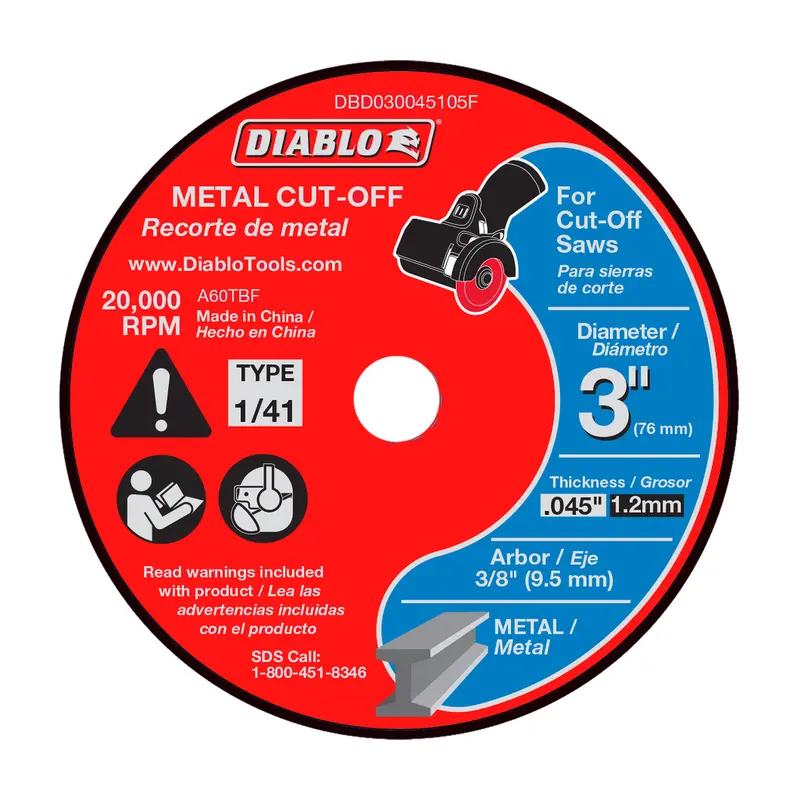 Diablo 3" Metal Cut-Off Wheel – 5-Pack 1