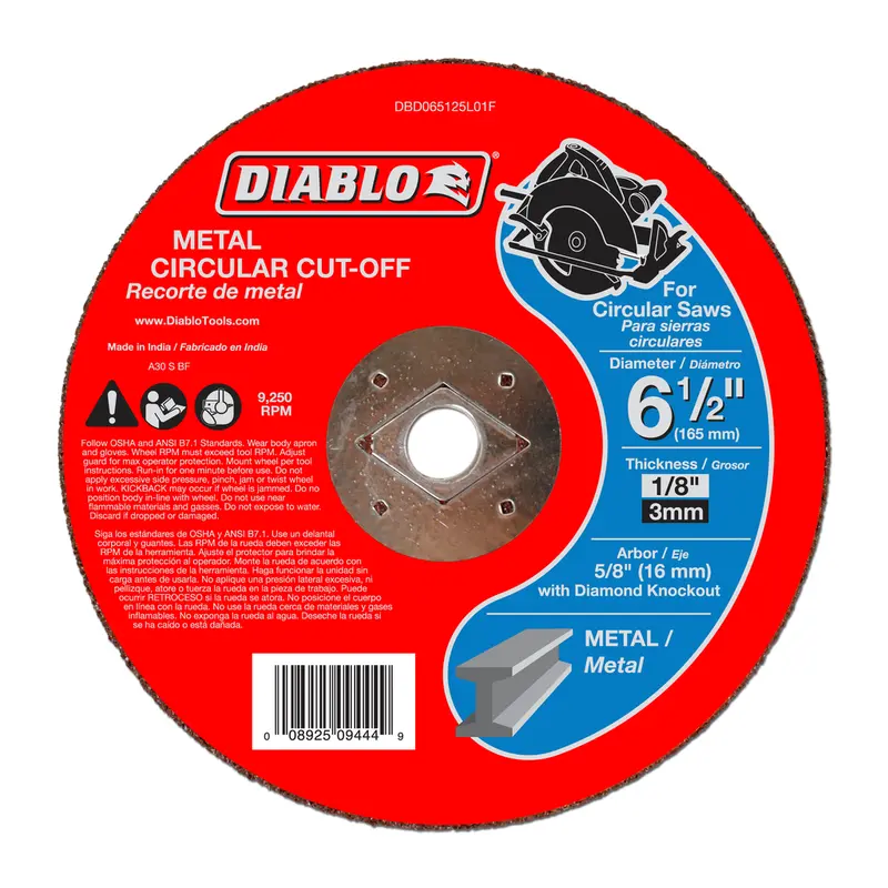 Diablo 6-1/2" Metal Cut-Off Disc 1
