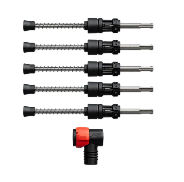 Diablo Amped Rebar Demon Hammer Drill Bit Pack – 3/8" × 9", Sds-Plus, 4-Cutter Full Carbide, Dust Extraction (5-Pack) 1