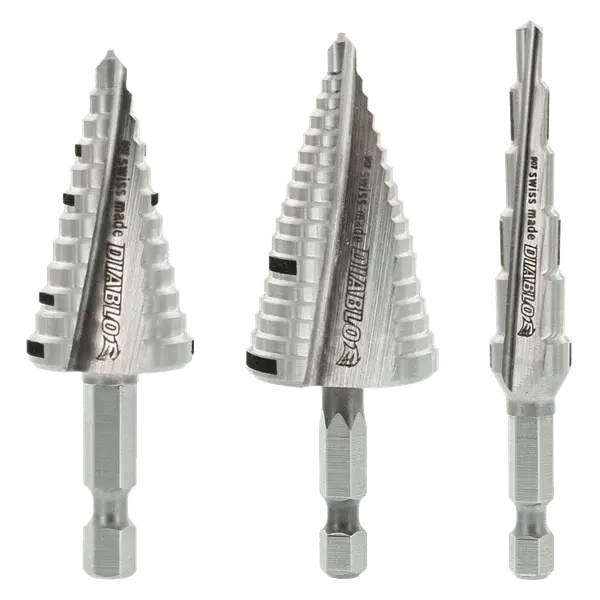 Diablo Dsds003 Impact-Resistant Step Drill Bit Set — 3-Piece 1