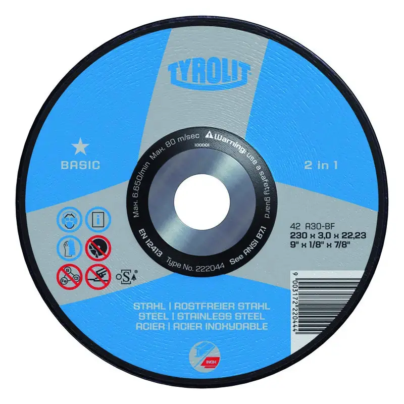 Diamond Products 4.5-Inch A30Q-Bf Basic 2-In-1 Diamond Grinding Wheels (1/4" Thickness, 5/8"-11 Thread) 1
