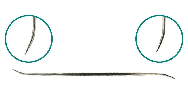 Double-Ended Stainless Steel Spatula – Bent-Tip Precision Tool For Electronics And Crafts 1