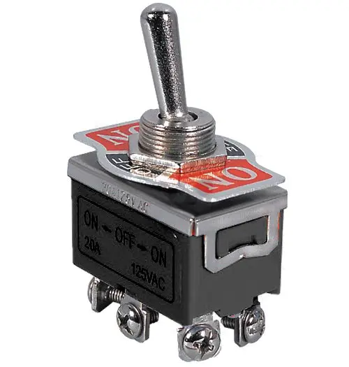 Dpdt Heavy-Duty Momentary Toggle Switch – (On)/Off/(On) 1